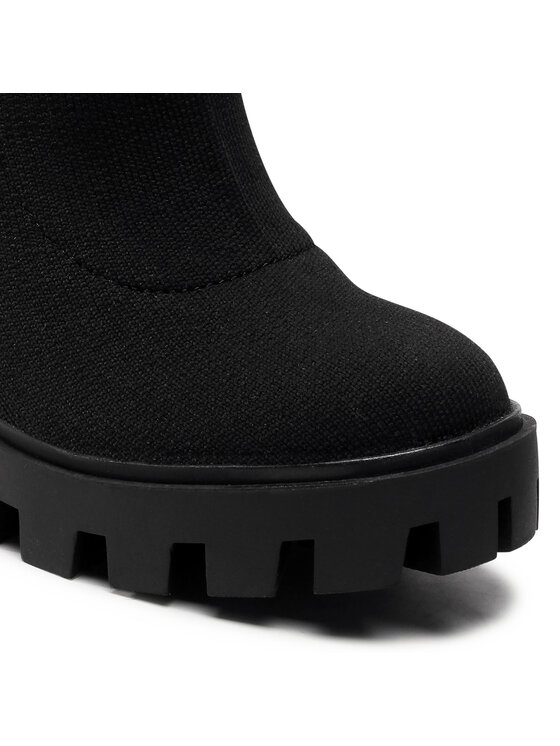 Tommy Jeans Botine Tommy Jeans Cleated Heel Sock Boot EN0EN01081 Negru