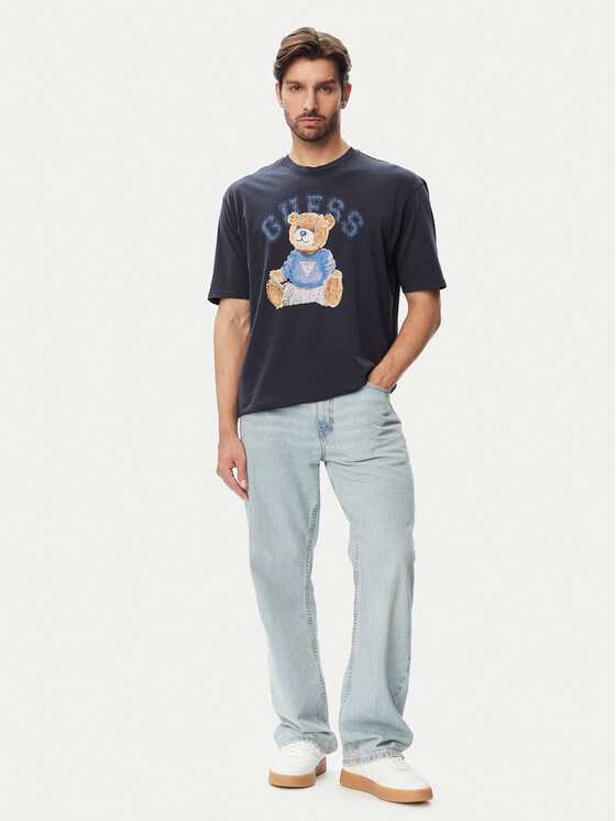 Guess Guess Póló 182885 Kék Classic Fit