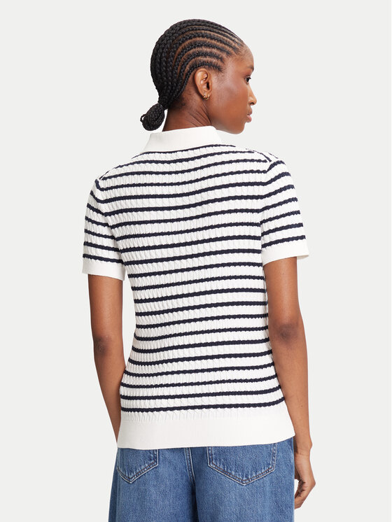 Tommy Hilfiger Tommy Hilfiger Polo Fine WW0WW41474 Κρεμ Regular Fit