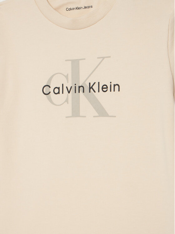 Calvin Klein Jeans Calvin Klein Jeans Pulóver, blúz és nadrág szett Monogram IN0IN00336 Bézs Regular Fit