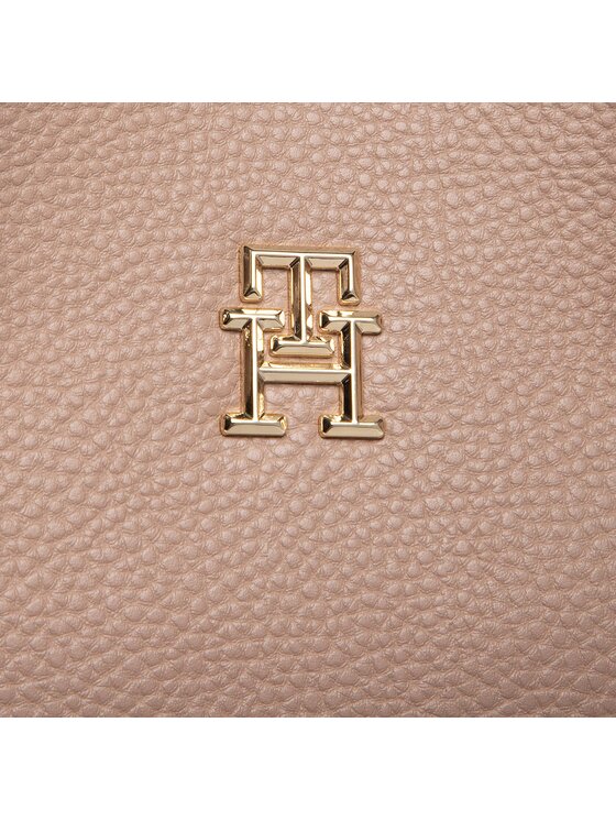 Tommy Hilfiger Geantă Tommy Hilfiger Th Emblem Small Satchel AW0AW14214 Bej
