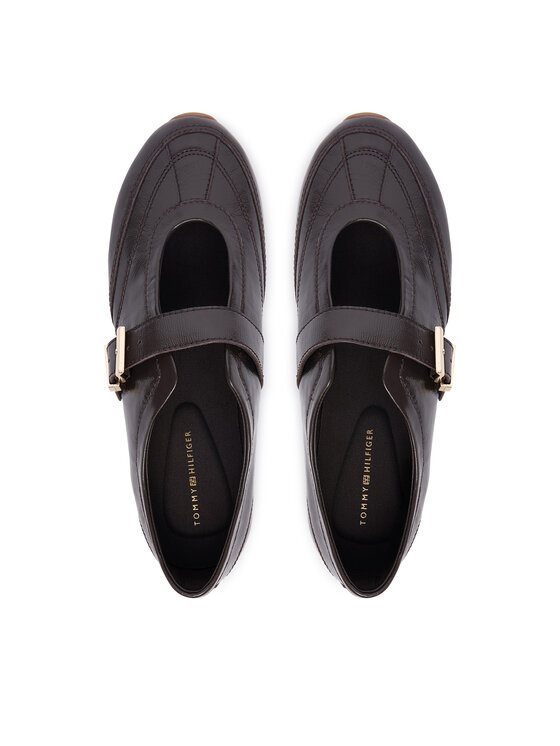 Tommy Hilfiger Balerīnas Tommy Hilfiger Bella Ballet Mary Jane FW0FW09416 Brūns