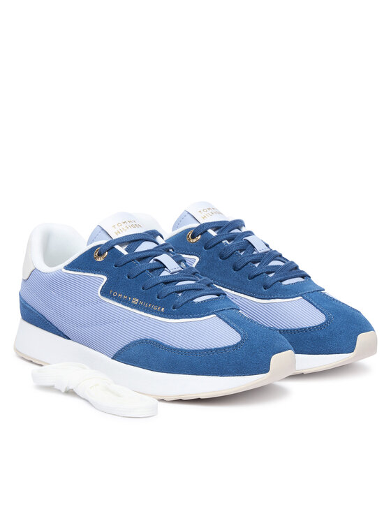Tommy Hilfiger Sneakersy Tommy Hilfiger Th Retro Runner Mix FW0FW09410 Modrá