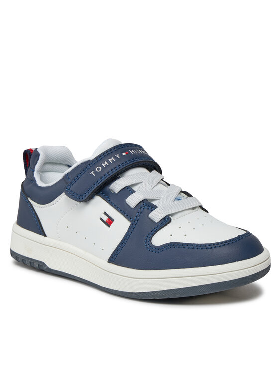 Tommy Hilfiger Tenisice Tommy Hilfiger Low Cut Lace Up/Velcro Sneaker T1X9-33340-1355 Bijela
