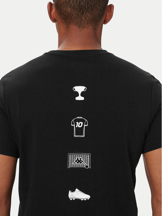 Kappa Kappa Camiseta 322P14W Negro Regular Fit