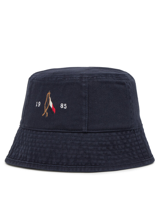 Tommy Hilfiger Klobúk Tommy Hilfiger Seasonal Flag Bucket AM0AM13384 Tmavomodrá