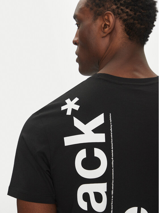 Save The Duck Save The Duck Футболка DT2222M BESY20 Чорний Regular Fit