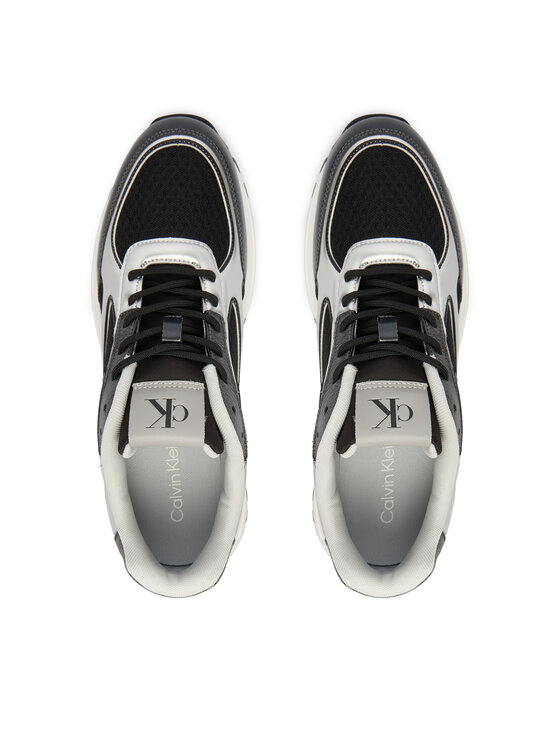 Calvin Klein Сникърси Calvin Klein Hike Runner Laceup Mesh Mix Met YM0YM01402 Черен