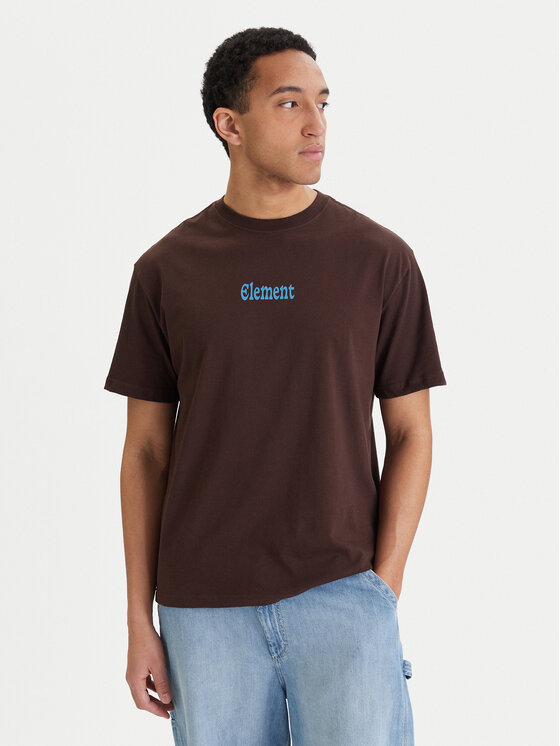 Element Element Camiseta Bad Doggie ELYZT00560 Marrón Relaxed Fit
