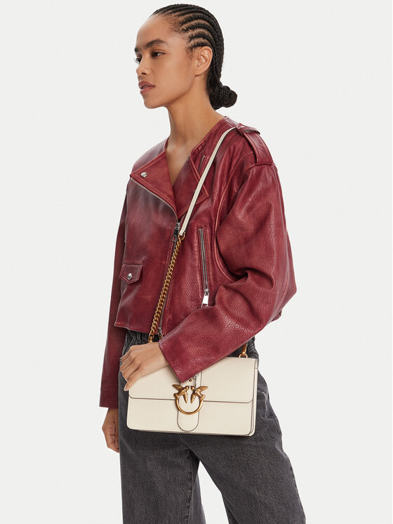 PINKO Rankinė PINKO Love One Classic ST.CL Al 25-26 PLTT 105857 A0F1 Balta
