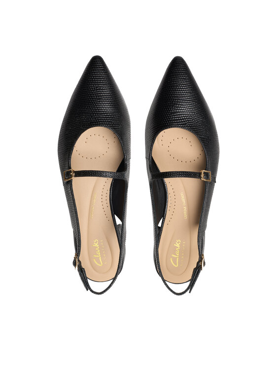 Clarks Baleríny Clarks Sensa15 Shine 26181314 Čierna