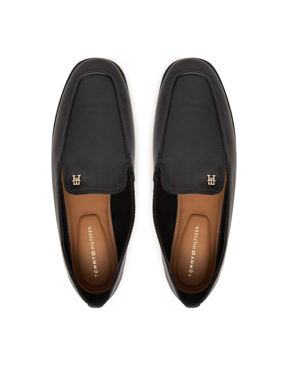 Tommy Hilfiger Lordsy Tommy Hilfiger Th Leather Loafer FW0FW09319 Czarny
