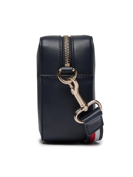 Tommy Hilfiger Ročna torba Tommy Hilfiger Iconic Tommy Camera Bag Corp AW0AW15864 Mornarsko modra