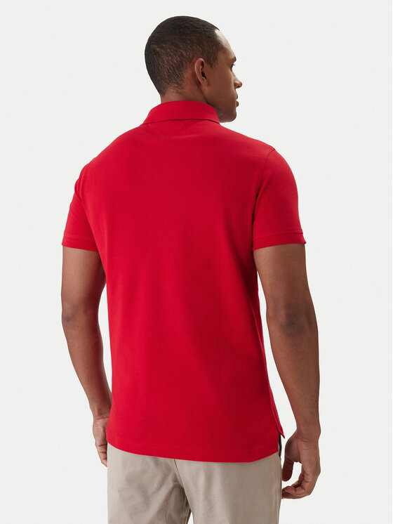 Tommy Hilfiger Tommy Hilfiger Pólóing 1985 MW0MW17771 Piros Slim Fit
