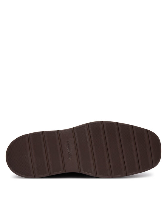 Calvin Klein Trzewiki Calvin Klein Flatf Lace Up Apr Cut Boot HW0HW03273 Brązowy ciemny
