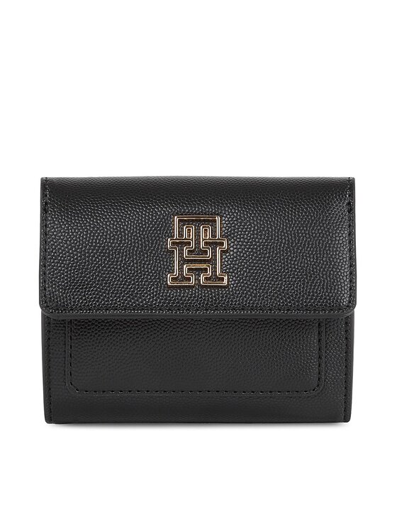 Tommy Hilfiger Portofel Tommy Hilfiger Th Timeless Med Flap W Bill AW0AW15258 Negru