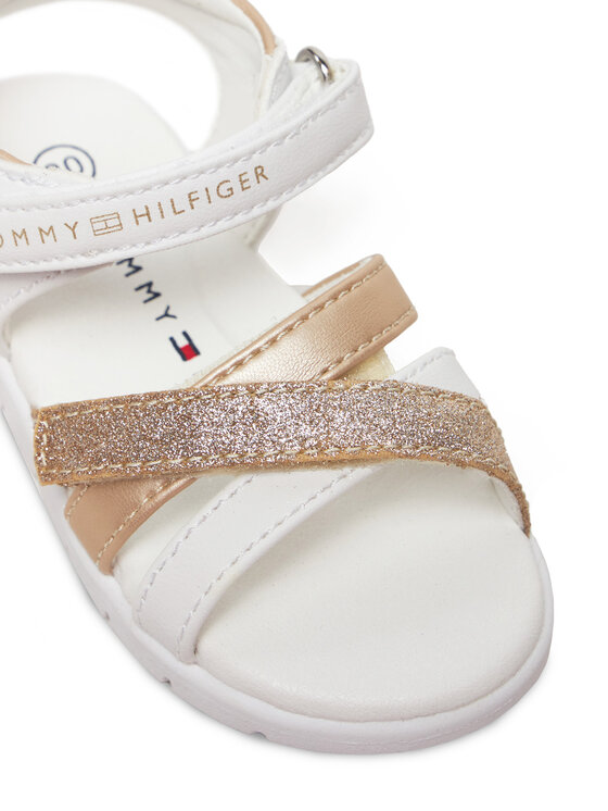 Tommy Hilfiger Sandały Tommy Hilfiger Velcro Sandal T1A2-33770-0273 M Biały