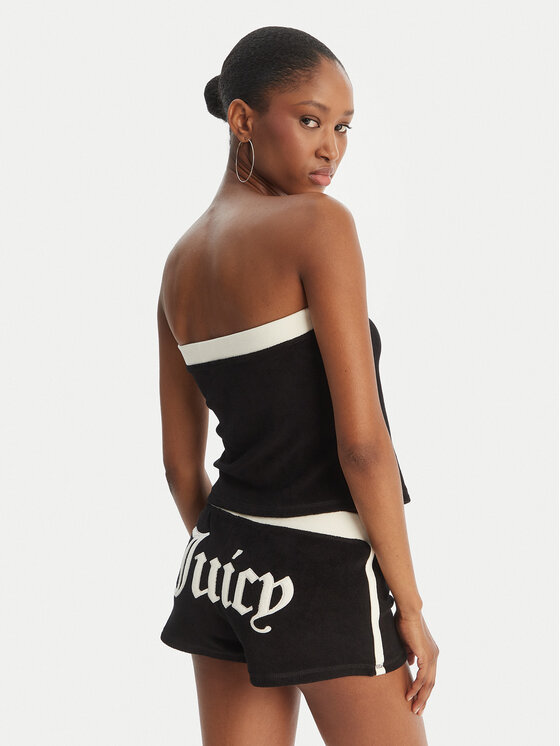 Juicy Couture Juicy Couture Top Applique Terry JCWSC126314 Negro Slim Fit
