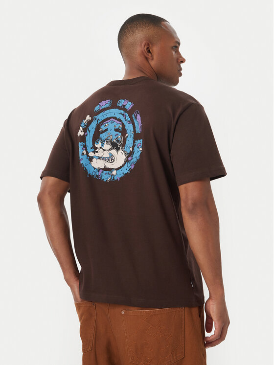 Element Element Camiseta Bad Doggie ELYZT00560 Marrón oscuro Regular Fit