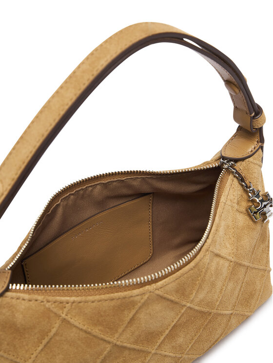 Tory Burch Сумка Tory Burch Fleming Suede Pochette 185797 Бежевий