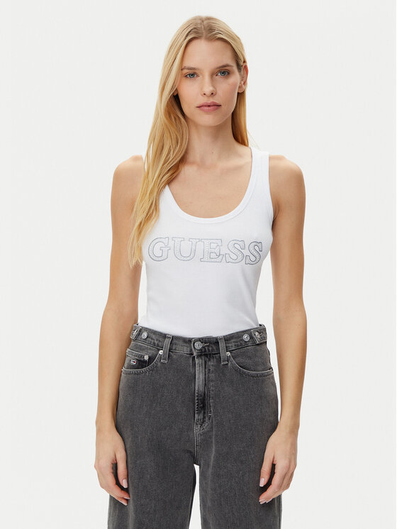 Guess Guess Top W5GP29 KA0H1 Bianco Regular Fit