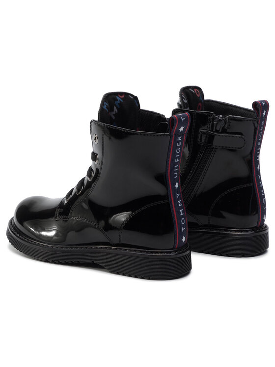 Tommy Hilfiger Cizme Tommy Hilfiger Lace-Up Bootie T4A5-30445-0765 M Negru