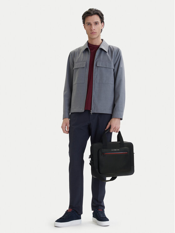 Tommy Hilfiger Porta PC Tommy Hilfiger Th Foundation Computer Bag AM0AM14158 Nero