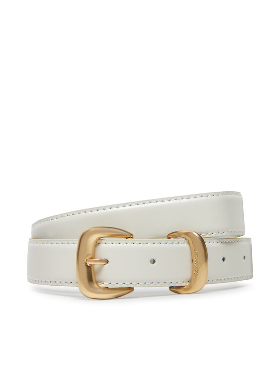 Calvin Klein Sieviešu josta Calvin Klein Sarah 2 Piece Logo Buckle Belt 25Mm LV04K7012G Balts