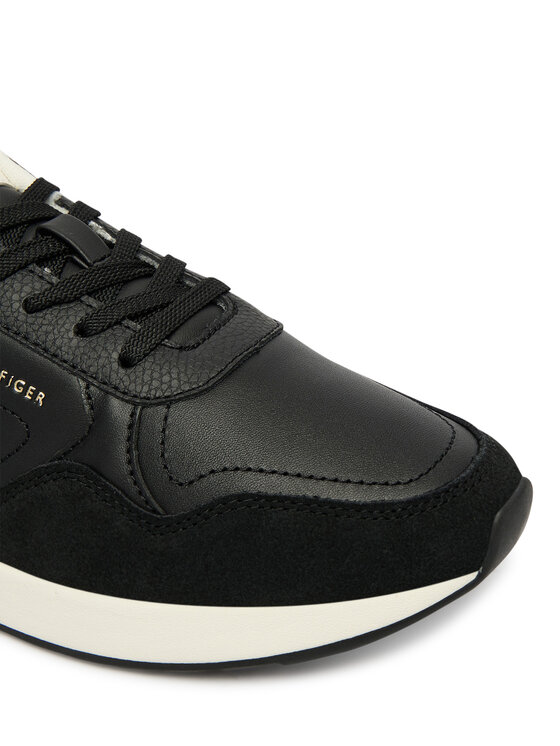 Tommy Hilfiger Sneakersy Tommy Hilfiger Monogram Mix Material Runner FW0FW09267 Čierna