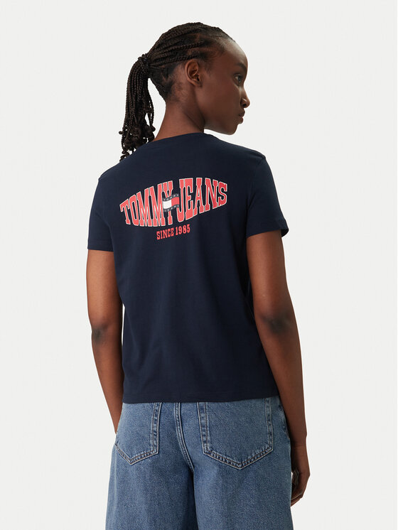 Tommy Jeans Tommy Jeans Camiseta Wavy Flag DW0DW22274 Azul marino Regular Fit
