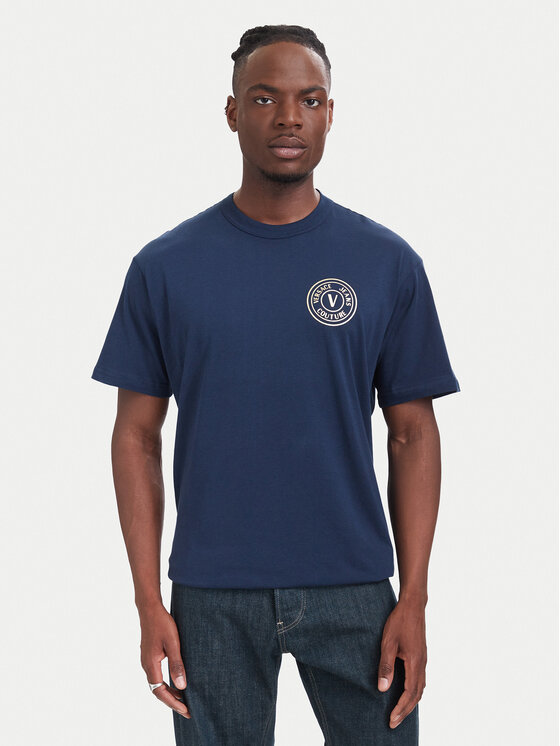 Versace Jeans Couture Versace Jeans Couture Camiseta 80GAHT04 CJ00T Azul marino Regular Fit