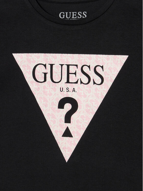 Guess Guess Футболка J5RI18 K6YW4 Чорний Regular Fit