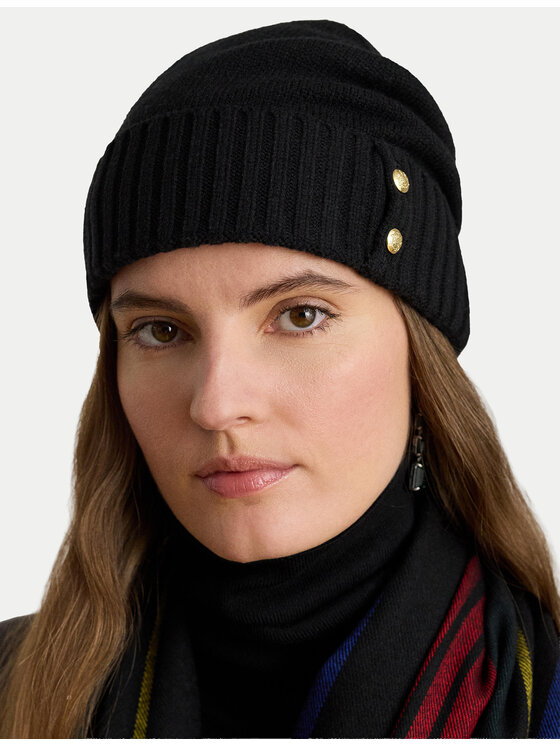 LAUREN RALPH LAUREN Cepure LAUREN RALPH LAUREN 454P04510001 Melns