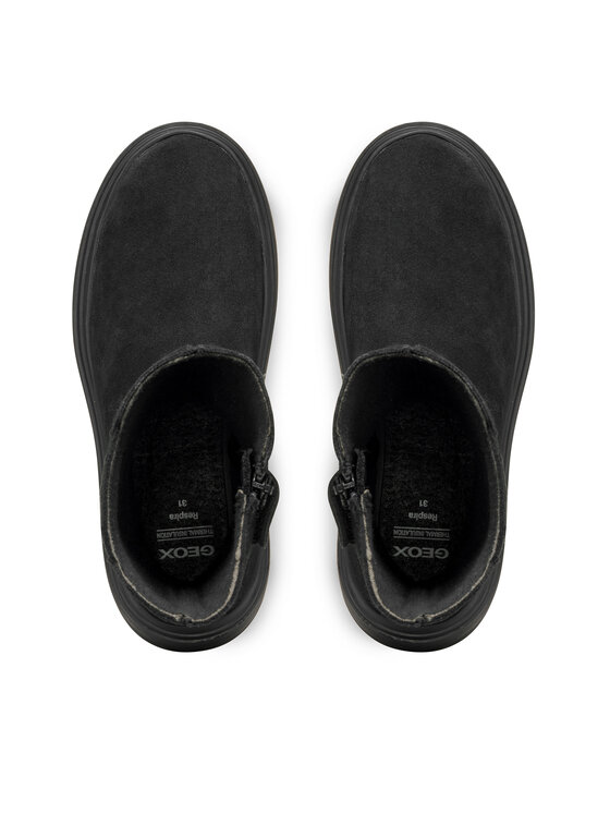 Geox Polokozačky Geox J Kiddartah Wpf J56NDB 00022 C9999 D Černá