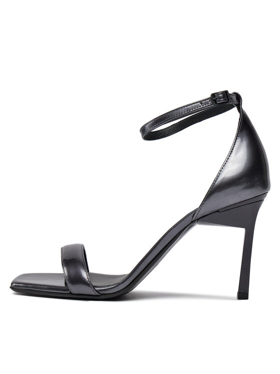 Calvin Klein Sandales Calvin Klein Geo Stil Square Sandal 90-Pearl HW0HW01993 Melns