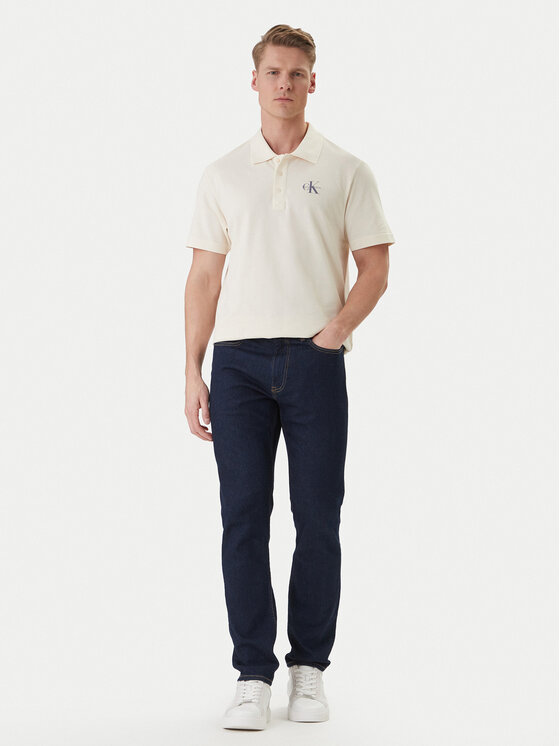 Calvin Klein Jeans Calvin Klein Jeans Polo Easy Monologo LV04RF209G Beis Regular Fit
