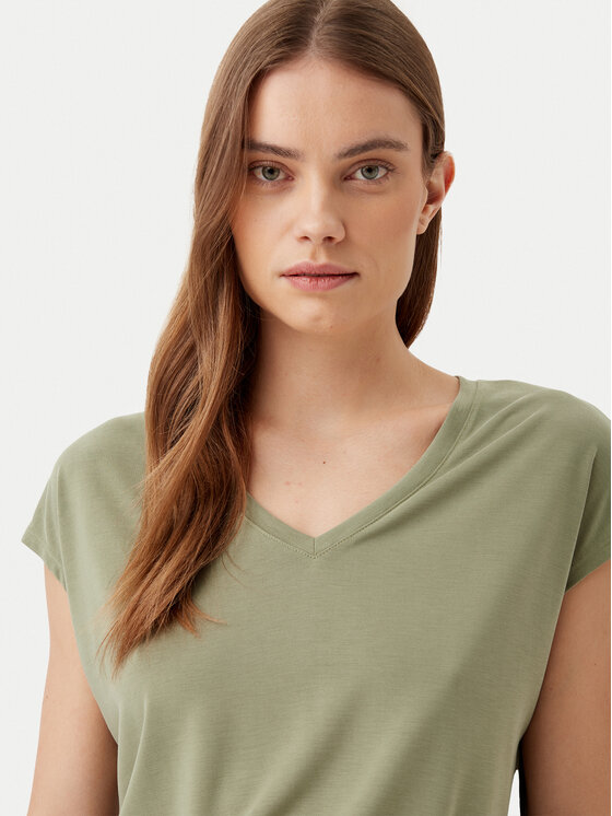 Vila Vila Футболка Modala 14074847 Зелений Regular Fit