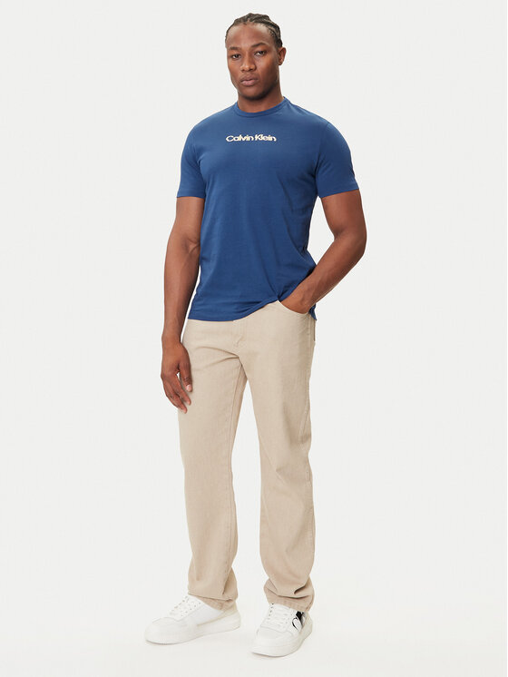Calvin Klein Jeans Calvin Klein Jeans Camiseta Glitched Logo LV04RC858G Azul Regular Fit