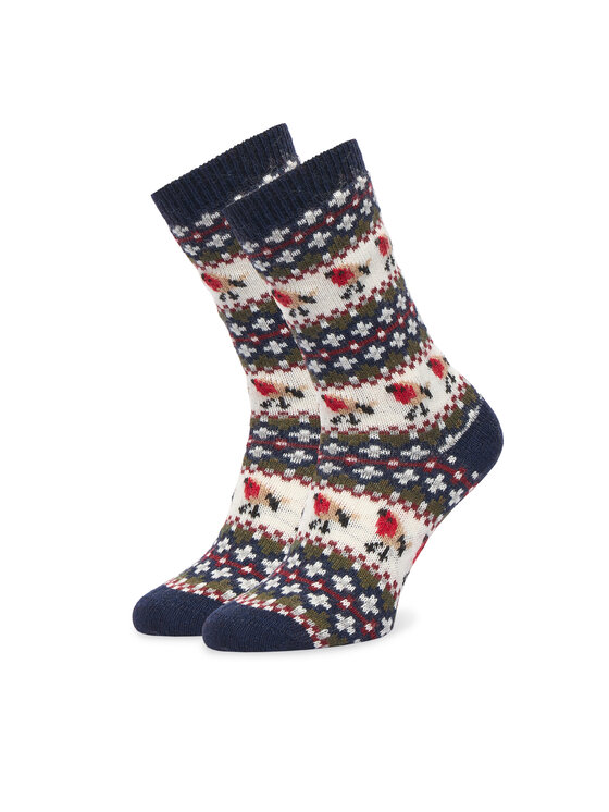 Barbour Șosete lungi Barbour Robin Fair Isle LSO0077NY55 Bleumarin