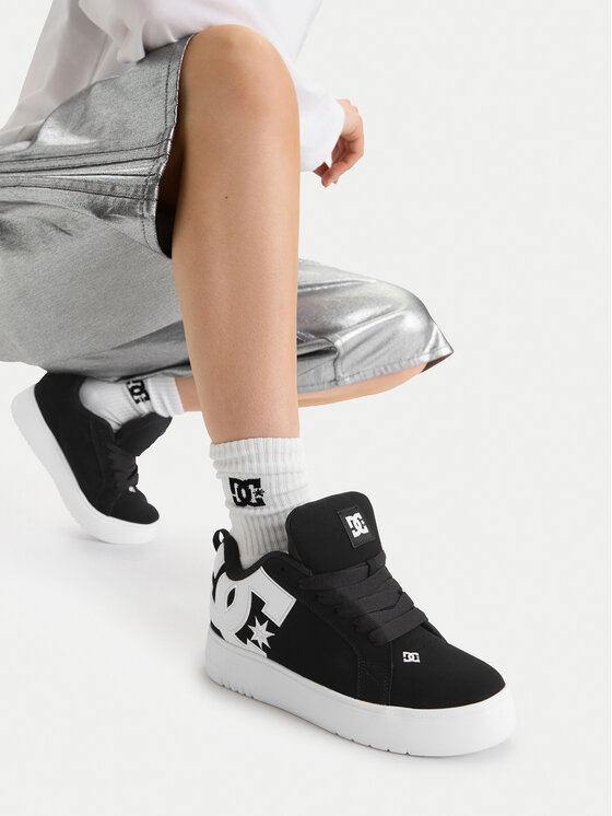 DC Shoes Снікерcи DC Shoes EO-COURT GRAFFIK PLATFORM DC02422004 Чорний