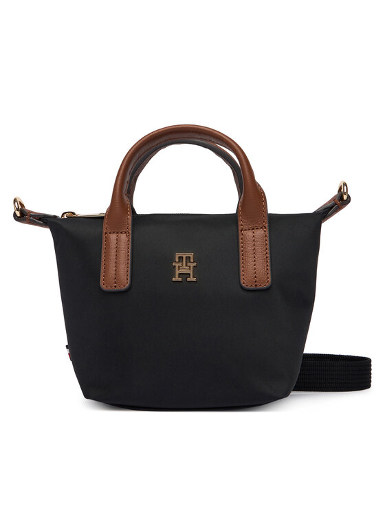 Tommy Hilfiger Kabelka Tommy Hilfiger Popette Micro Tote AW0AW18368 Čierna