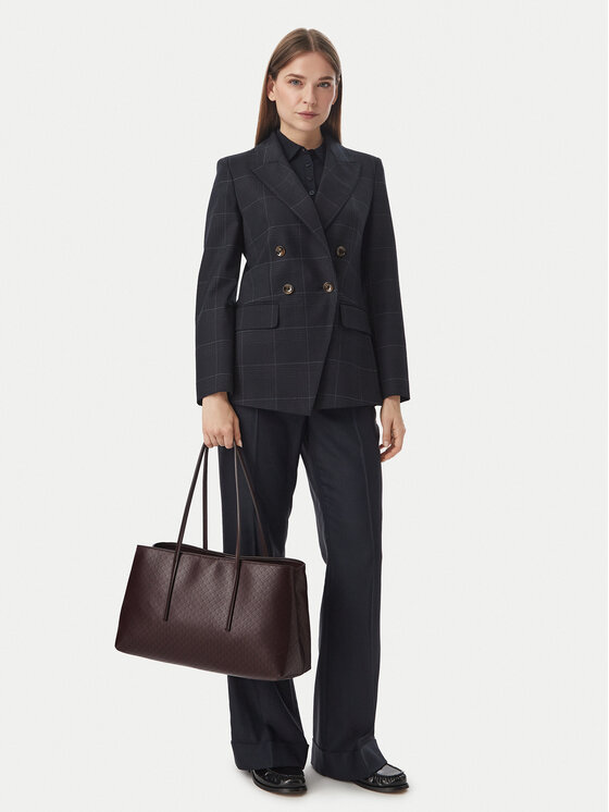 Calvin Klein Torebka Calvin Klein Emblem Aop Medium Work Tote LV04F3786G Bordowy