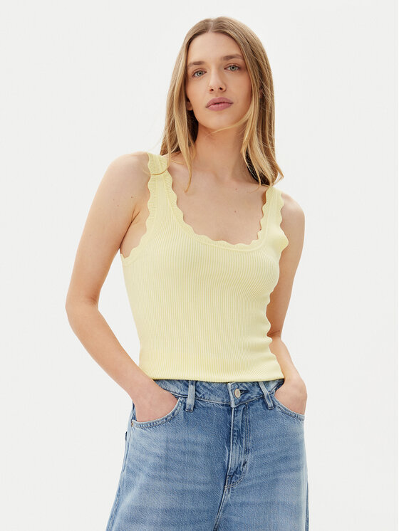 JDY JDY Marškinėliai Nanna 15290585 Geltona Slim Fit