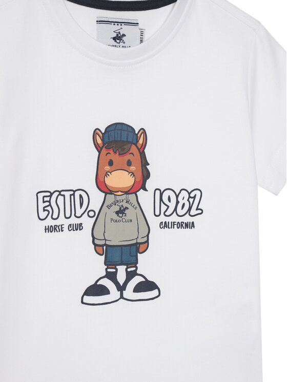 Beverly Hills Polo Club Beverly Hills Polo Club Футболка P-SS26B-TS0135 Білий Regular Fit