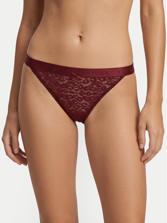 Tommy Hilfiger Tommy Hilfiger Tangas UW0UW06348 Rojo oscuro