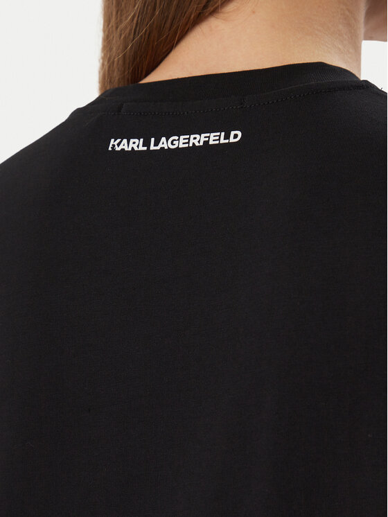 KARL LAGERFELD KARL LAGERFELD Camiseta Apres B4W17039 Negro Regular Fit