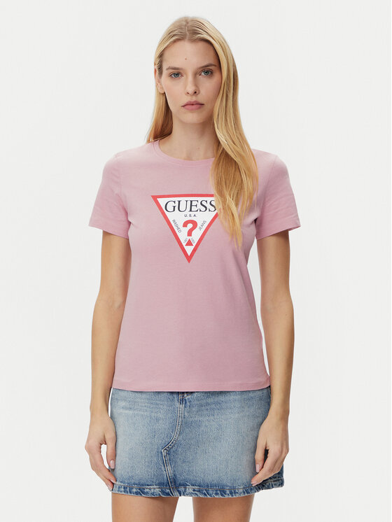 Guess Guess Футболка W1YI1B I3Z14 Фіолетовий Regular Fit