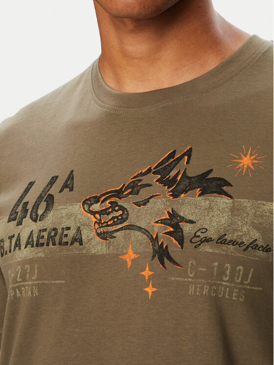 Aeronautica Militare Aeronautica Militare Camiseta 262TS2579UJ00750 Caqui Regular Fit