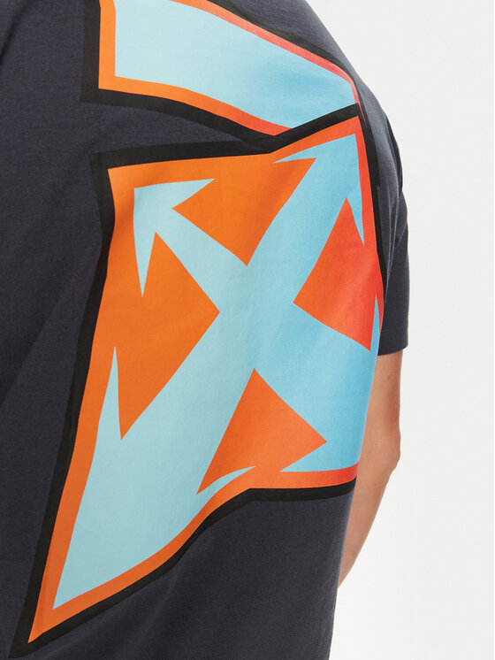 Off-White Off-White Футболка OMAA027F22JER0074641 Cиній Regular Fit