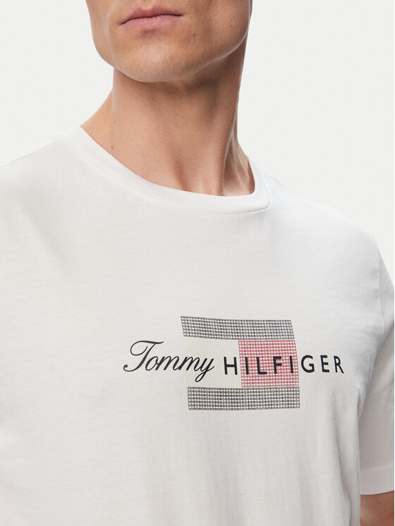 Tommy Hilfiger Tommy Hilfiger Camiseta MW0MW43226 Blanco Regular Fit
